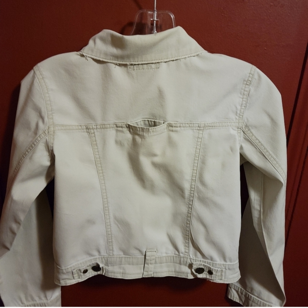 Sally Mack Junior's Cream  Cropped Jacket Size L - Picture 8 of 16